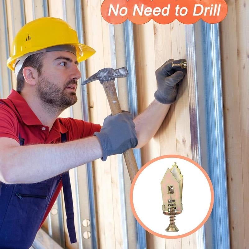 🔩QIAWI™-40PCS Self-Drilling Drywall Anchors and Screws Kit