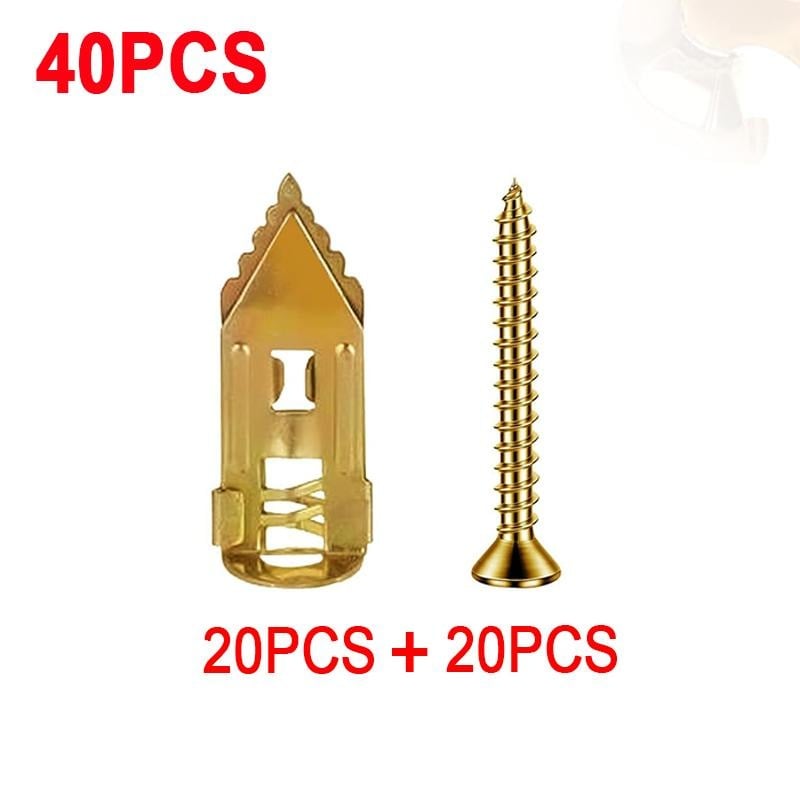 🔩QIAWI™-40PCS Self-Drilling Drywall Anchors and Screws Kit