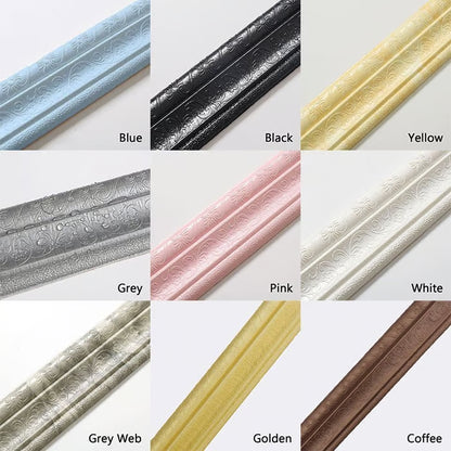 Adhesive Environmental Protection 3D Wall Edging Strip (7.55 FEET/ROLL)