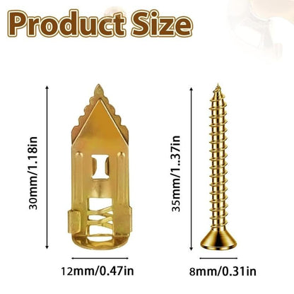🔩QIAWI™-40PCS Self-Drilling Drywall Anchors and Screws Kit