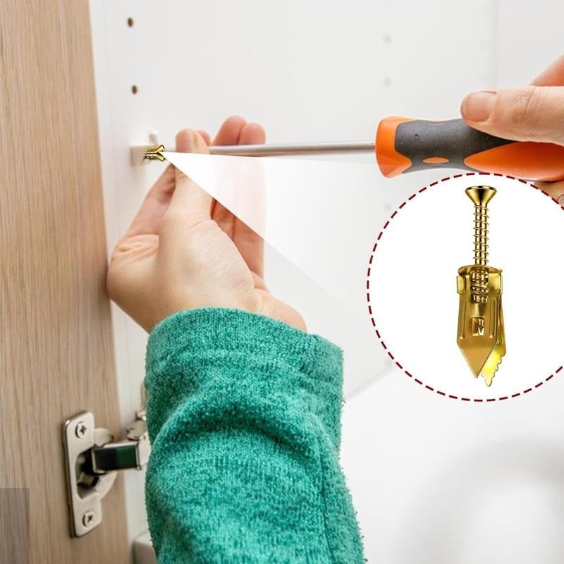 🔩QIAWI™-40PCS Self-Drilling Drywall Anchors and Screws Kit