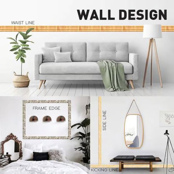 Adhesive Environmental Protection 3D Wall Edging Strip (7.55 FEET/ROLL)