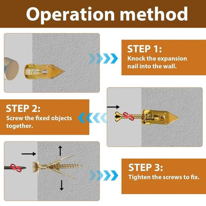 🔩QIAWI™-40PCS Self-Drilling Drywall Anchors and Screws Kit