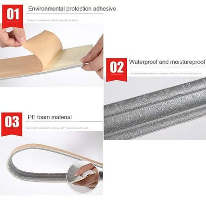 Adhesive Environmental Protection 3D Wall Edging Strip (7.55 FEET/ROLL)