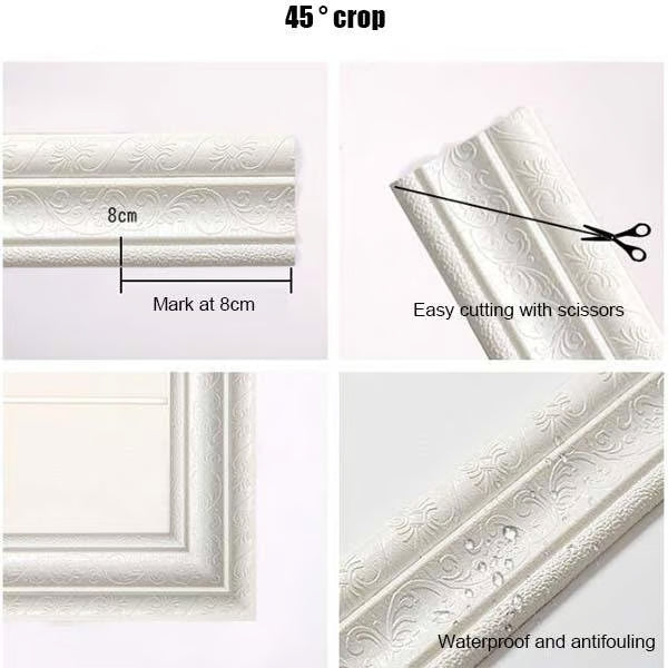 Adhesive Environmental Protection 3D Wall Edging Strip (7.55 FEET/ROLL)