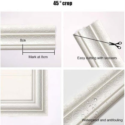 Adhesive Environmental Protection 3D Wall Edging Strip (7.55 FEET/ROLL)