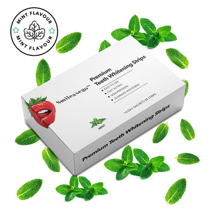 Smileasego™ Teeth Whitening Strips, Non-peroxide, Fluoride Free & Vegan,  28 Strips (14-day Treatment)