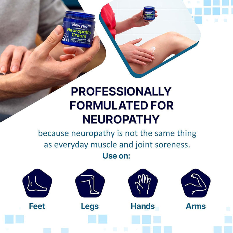 Newyuo™ Neuropathy Relief Cream, Pain Relief for Feet, Toes, Legs, Hands & Arms