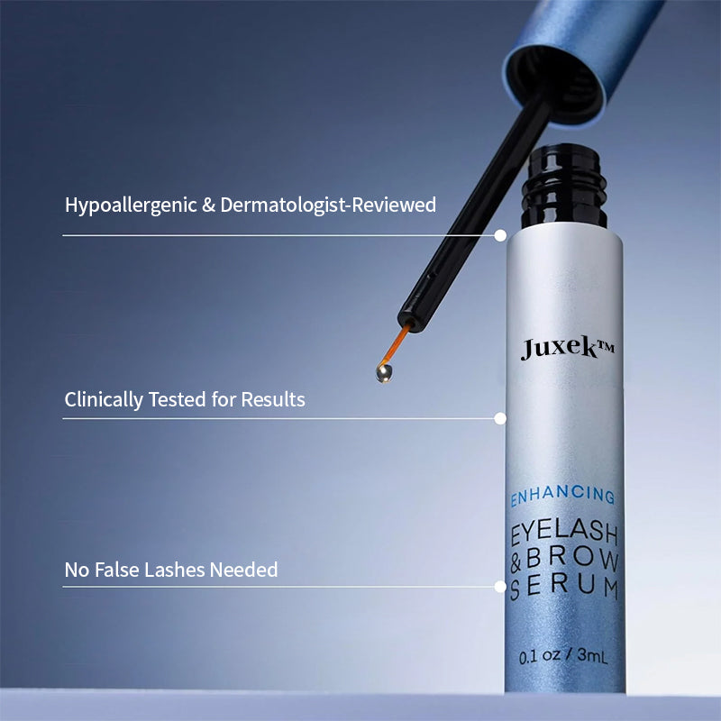 Juxek™ Eyelash & Brow Serum, Dermatologist Certified, Vegan & Cruelty-Free