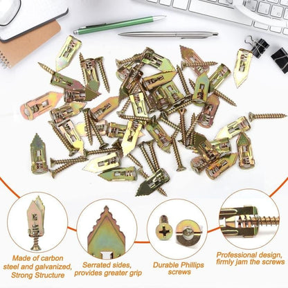 🔩QIAWI™-40PCS Self-Drilling Drywall Anchors and Screws Kit
