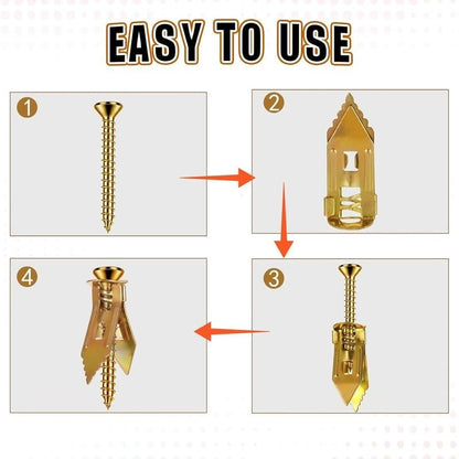🔩QIAWI™-40PCS Self-Drilling Drywall Anchors and Screws Kit