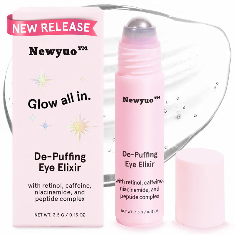 Newyuo™ De-Puffing Eye Roller, Eye Serum for Puffiness, Fine lines & Dark Circles